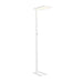 Modern floor lamp, white finish, metal construction, freestanding.