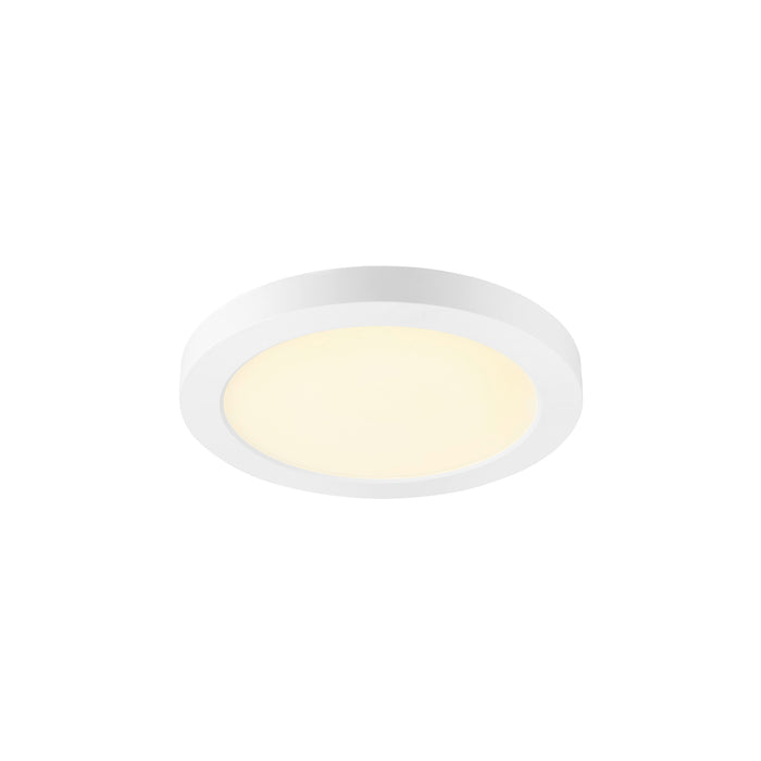 White round LED ceiling light fixture, flush mount.