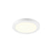 White round LED flush mount ceiling light fixture.