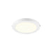 White round LED flush mount ceiling light fixture.