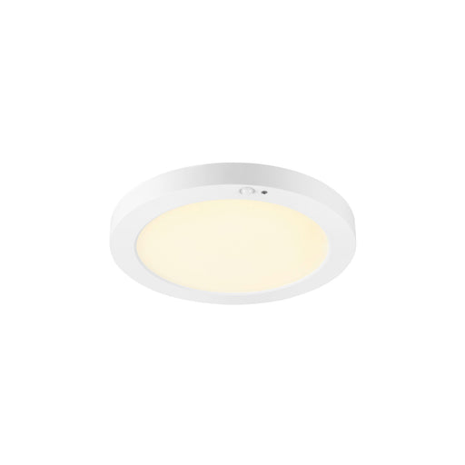 White round LED ceiling light, flush mount.
