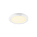 White round LED ceiling light, flush mount.