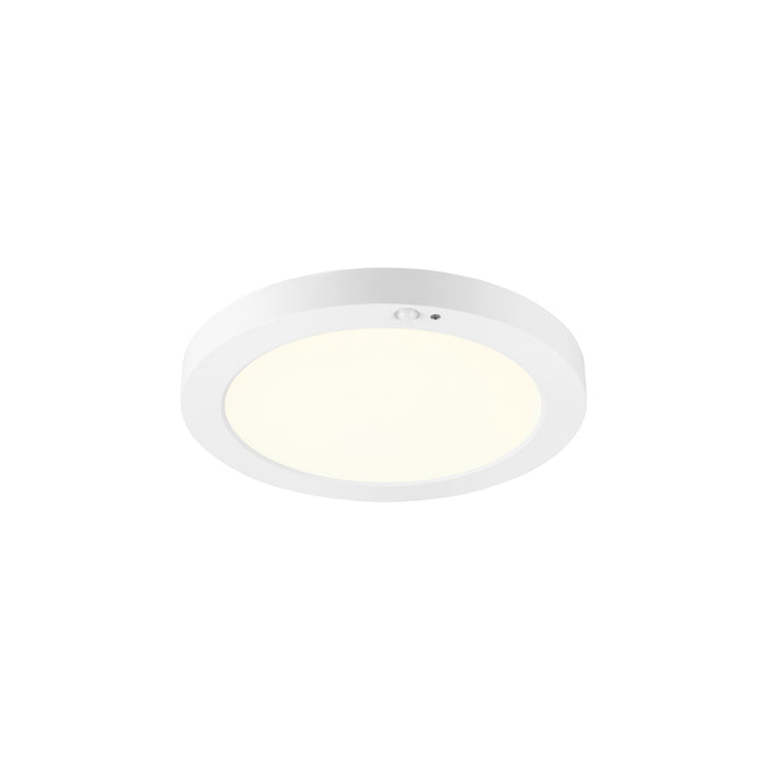 White round LED ceiling light, flush mount.