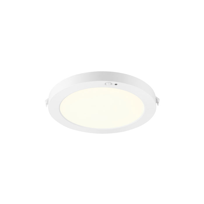White round LED ceiling light, flush mount.