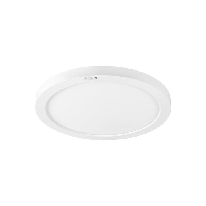 White round LED ceiling light, flush mount.