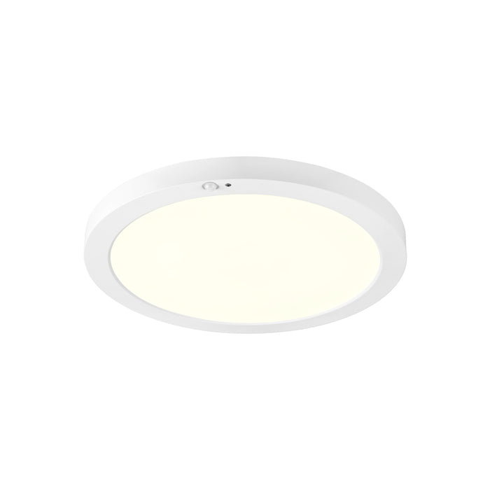 White round LED ceiling light, flush mount.
