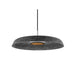 Gray felt pendant light fixture.