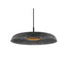 Gray felt pendant light fixture.
