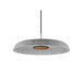 Gray felt pendant light fixture.