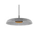 Gray felt pendant light fixture.
