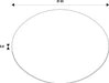 Technical drawing of a white circular object with dimensions Ø 50 and 0,6.
