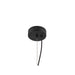 Ceiling mount of a pendant light fixture; black finish.