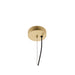 Ceiling mount canopy for pendant light, metal with gold finish.