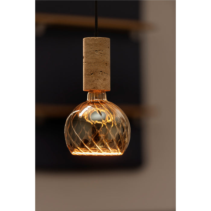 SLV 1008151 LED Floating Globe 150 twisted, LED bulb, smokey grey, E27, PHASE, 6 W, 1900 K (MD02)