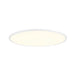 White metal flush mount ceiling light fixture.