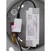 Close-up of a gray metal electrical box with a white plastic dimmable LED driver and a color temperature switch.