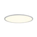 Round LED ceiling light, flush mount, gray finish.