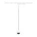 White orb pendant light fixture, track mounted.