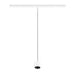 White globe pendant light fixture with black interior, track mounted.