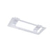 White steel recessed light mounting frame.