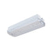 White LED emergency light fixture, surface mounted.