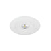 Round LED ceiling light in white finish, made of durable plastic, designed for flush mounting.
