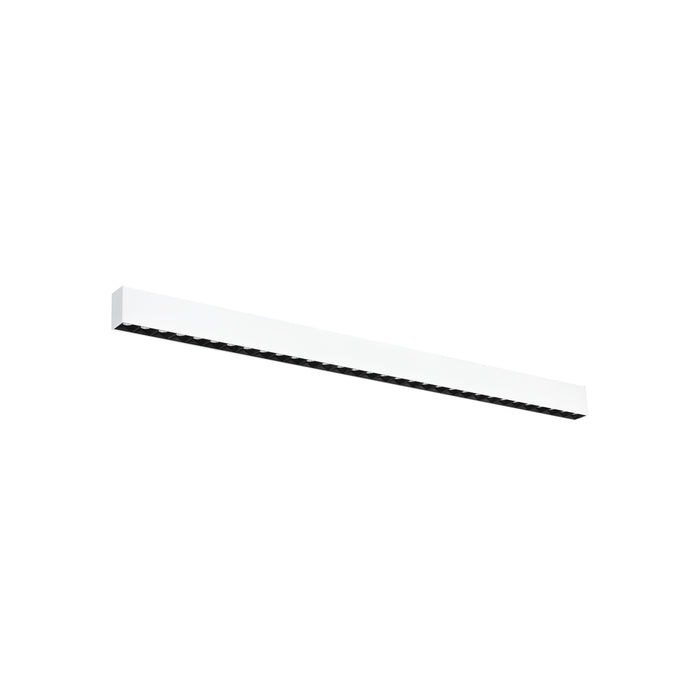 White recessed linear LED light fixture.