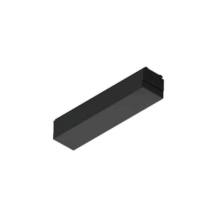 Black aluminum LED light fixture with a matte finish, designed for surface mounting.