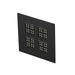 Black square recessed LED ceiling light fixture.