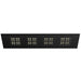 Black recessed LED ceiling light fixture.