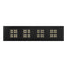 Black panel LED grow light with multiple square arrays.