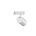 White track lighting fixture, cylinder head, surface mounted.