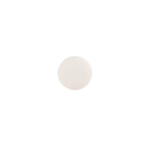 Round white plastic wall plate.
