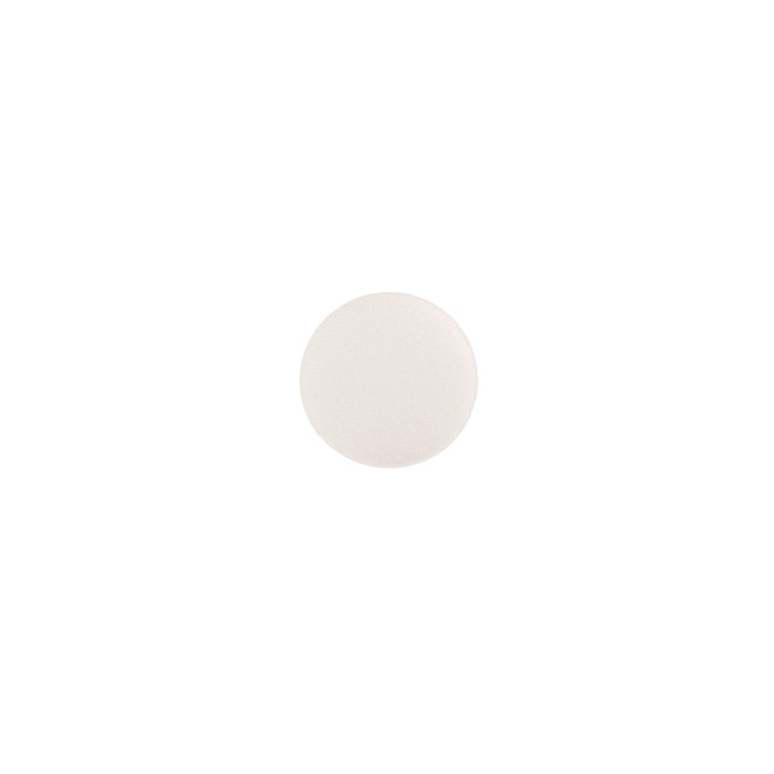 Round white plastic wall plate.