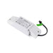 White plastic KGP LED dimmable driver, model CC20W350-500CG Triac, with mounting holes and black wire.