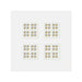 White recessed LED ceiling light panel with square grid pattern.