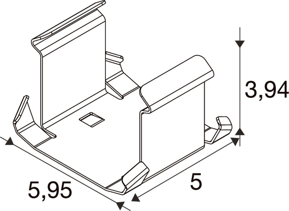 SLV 1010719 RETRO, TRUNKING PC BLIND COVER MOUNTING CLIP (MD12)