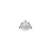 White recessed ceiling light fixture with metal mounting clips.