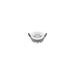 White recessed downlight fixture with silver trim and spring mounting clips.