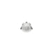 White aluminum recessed downlight fixture.