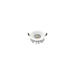 White recessed LED downlight fixture.