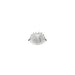 White recessed ceiling light fixture with a matte finish.
