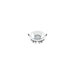 White recessed ceiling light fixture with silver reflector.