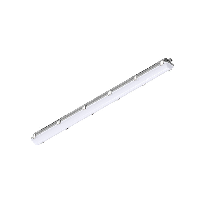 White LED vapor tight light fixture, surface mounted.
