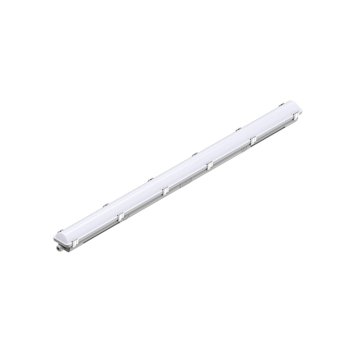 White LED vapor tight light fixture, surface mounted.