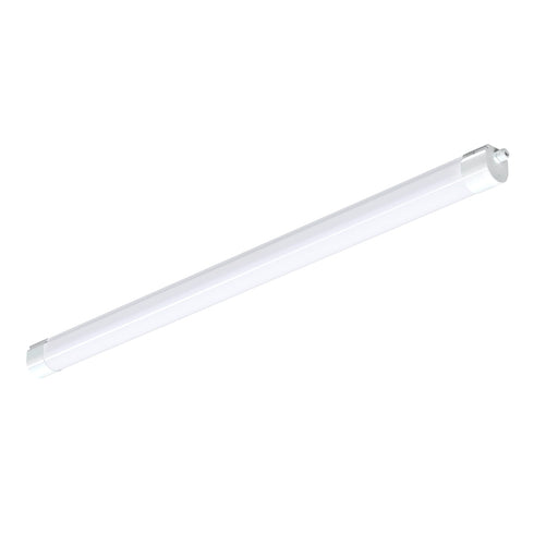 White LED tube light fixture, surface mounted.