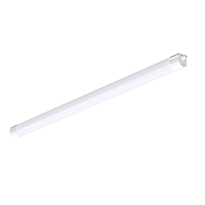 White LED tube light fixture, surface mounted.