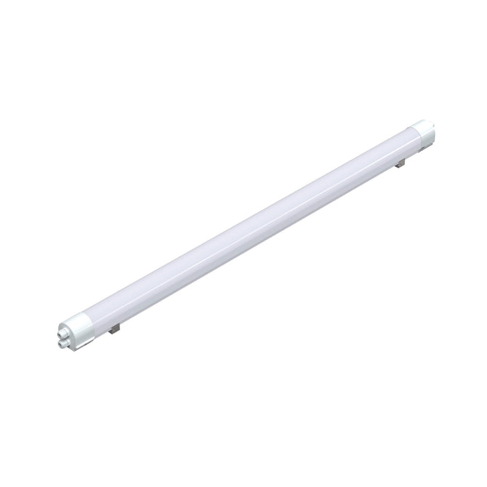 White LED tube light, surface mounted.