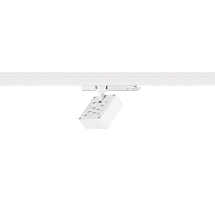 SLV 1010840 EURO CUBE 2 M, 3-phase spotlight, rectangular, 3000K, 14 W, PHASE, 40°, white / black (MD24)