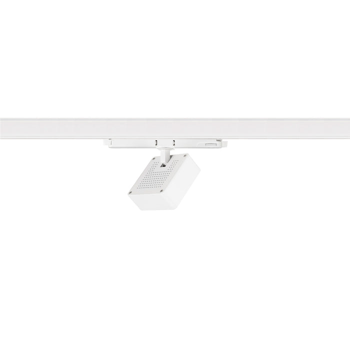 SLV 1010844 EURO CUBE 2 M, 3-phase spot, rectangular, 3000K, 14 W, DALI 2, 40°, white / black (MD24)